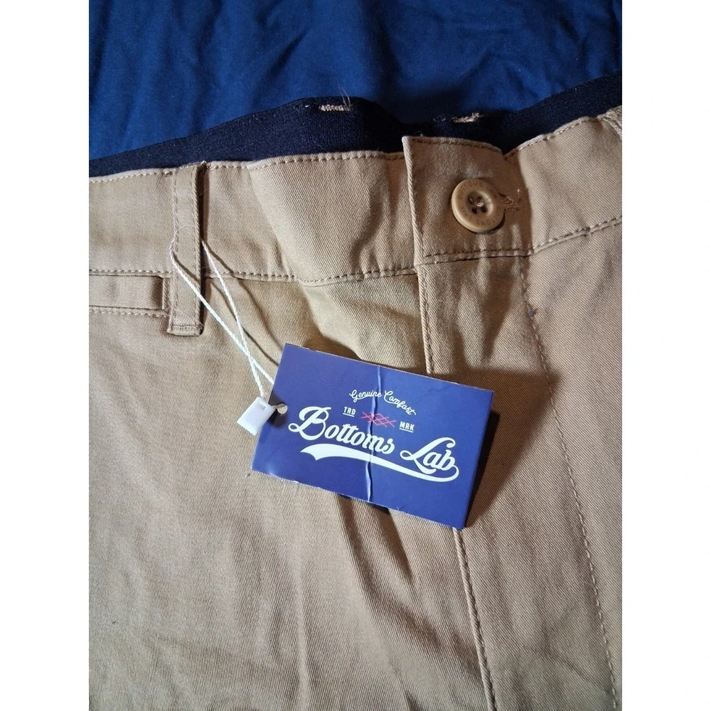 Bottoms Up Men's Sz Large Shorts Khaki Stretch Waist‎ 9